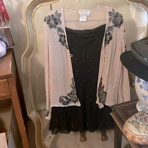 J Laxmi sequin skirt Adrianna Papell sequence blouse